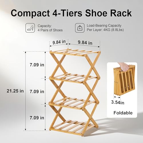 Foldable Compact Shoe Rack Organizer