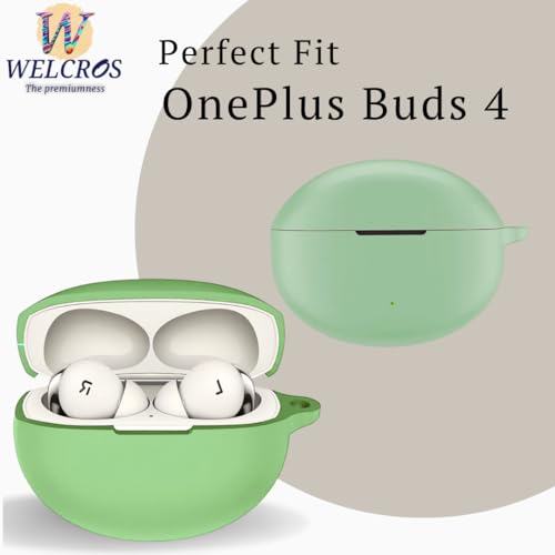 Image of WELCROS Soft Silicone Protective Case Cover for OnePlus Buds 4 (Matcha)