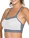Champion Women's Show Off Sports Bra, White/Medium Gray, X-Large
