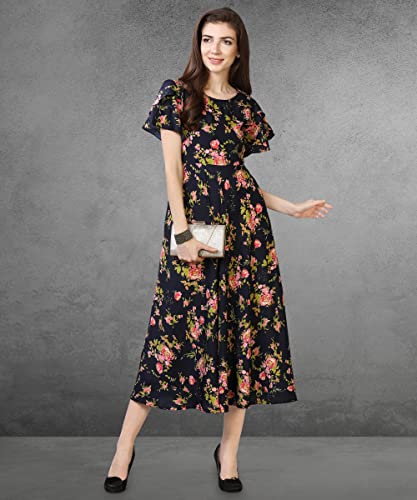 Image of QIQI Women's Crepe A-Line Maxi Casual Dress