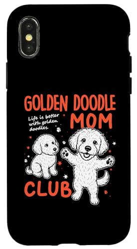 Golden Doodle Mom Club Goldendoodle Dog Mom ��̓� �X�}�z�P�[�X iPhone X/XS �p