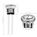 BESTOMZ 38mm Inodoro Doble Cabeza de Descarga Redonda botón de galvanoplastia de...