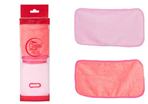 MISHOW (2 Pack Facial Make Up Remover Clean Cloths Wipes Makeup Remove Towels Face Wash Clean Towelettes Rose+Pink MHTW01M