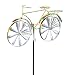Whimsical Bicycle Wind Spinner Garden Decor Yard Stake, Yellow