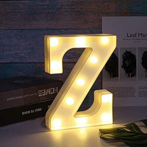 Image of Marquee Z Alphabet Shaped LED Light Lamp for Decoration Decore Walls Hanging Birthday Party Wedding (Z)