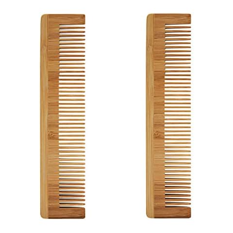 2 Pieces Wooden Comb Hair Comb Massage Comb for Women Men and Girls Barbershop Hair Care Massage Hair Care Detanglin Cover