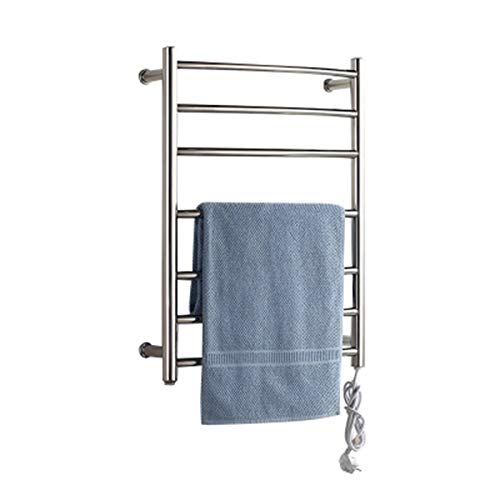 Towel Warmer/Heated Towel Rack Wall Mounted Towel Warmers for Bathroom Drying Built-in Timer 7-Bar Electric Heated Towel Rail,Plug in (Plug in)