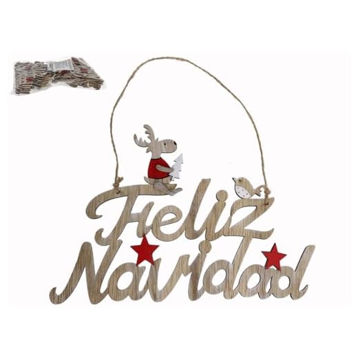 Colgante Feliz Navidad Nature 22x15 cm