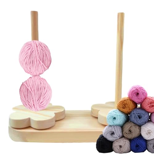 Porte-fil pour tricot en bois de qualité supérieure : le rangement stable pour vos ateliers couture