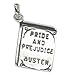 Stolz und Vorurteil-Buchanhänger des Klassikers von Jane Austen, 925er-Sterlingsilber-Charm, 1 Stück,  DKC47481