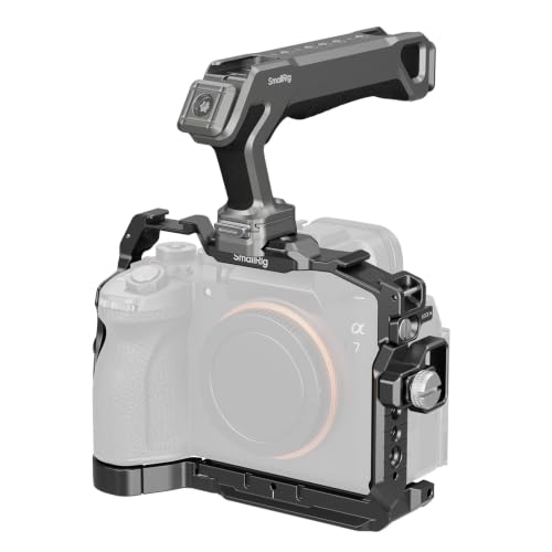 Image of SmallRig HawkLock A7 V /A7R V /A7 IV Cage Kit for Sony Alpha 7 V /7R V /7 IV, with H21 NATO Top Handle, H21 NATO Rail, Quick Release Plate for Arca, Cable Clamp for HDMI