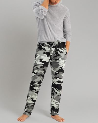 Image of Hanes Men's ComfortSoft Cotton Printed Lounge Pants, 31 inch Inseam, Pockets, Drawstring /Elastic Waist