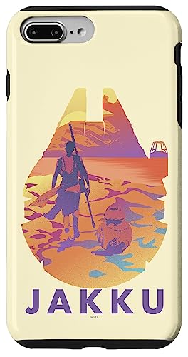 Coque iPhone 7 Plus/8 Plus Star Wars Millennium Falcon Jakku et étui antichoc rigide