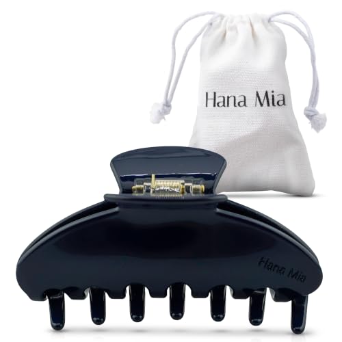 Large Navy Luxury Acetate Claw Clip (Single)
