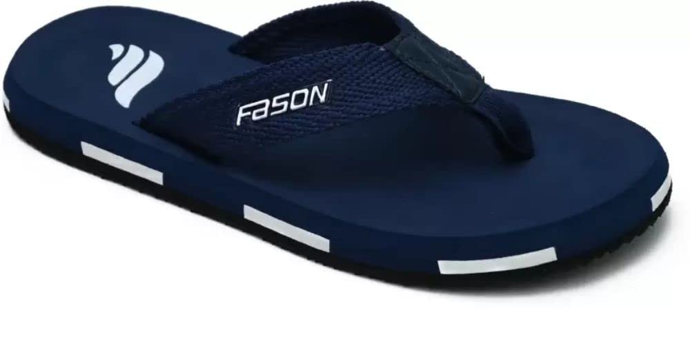 Fason Classic Flip Flops for Men, Comfortable Indoor Outdoor Fashionable Slippers for Men, Water Resistant & Lightweight, Compression Molded Footbed (Blue, Uk-10) (B0BSS481VM) Amazon Price History, Amazon Price Tracker