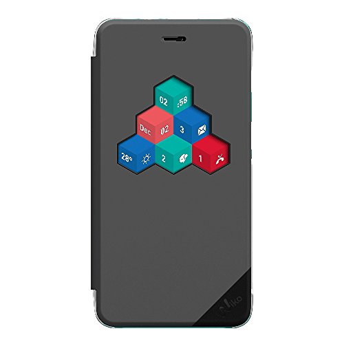 Wiko WKPRFIGY4901 WiCube Custodia con Finestra Interattiva, Chiusura Frontale, per Wiko Tommy, Grigio