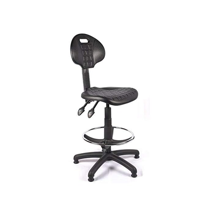 Buy Bude Polyurethane Draughtsman Chair, Wipe Clean, PU High Chair, Lab