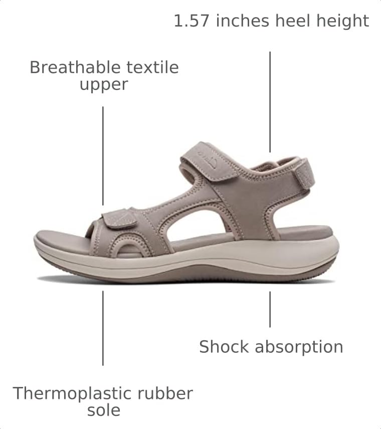 Image of Clarks Women's Mira Bay Flat Sandal | Casual Sandals