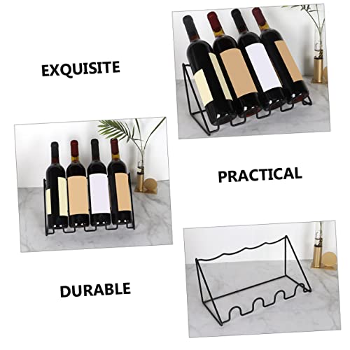 Soporte de vino STOBAZA para 3 botellas de hierro miniatura 7