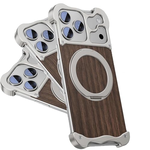 Coque hybride iPhone 17 Pro aluminium bois rigide compatible chargeur magnétique sans bord