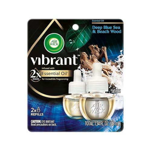 AIR WICK® Scented Oil - Vibrant Twin Refill Deep Blue Sea & Beach Wood 6/(2x.67) oz.