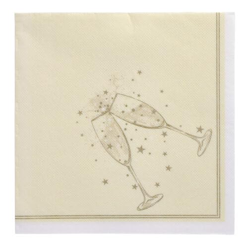 PAPSTAR 160 Servietten "ROYAL Collection" 1/4-Falz 40 cm x 40 cm gold "Festivity" (89150, 8x20 Stück)