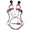 GOOFIT Rouge 22mm 7/8″avec interrupteur moto modifiée maître-cylindre de frein hydraulique pompe à embrayage levier avec réservoirs de fluide remplacement pour moto ATV Quad Pit Dirt Bike