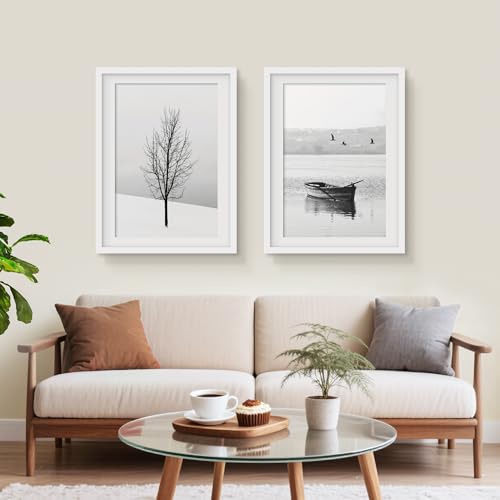 Picrit 20x27 Picture Frame 3 Pack, White Poster Frame, Display Poster 16 x 24 with Mat or 20 x 27 without Mat for Horizontal or Vertical Wall Mounting