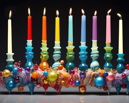 Sixladybro 12IN-8CAI 12 Inch Multi-Color Long Taper Candles thumb #3