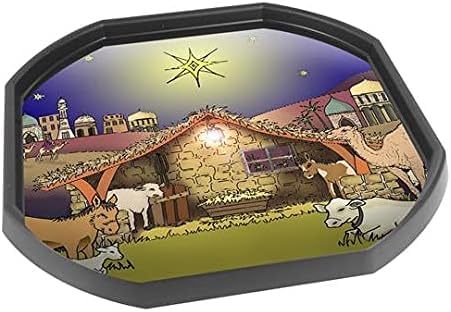 Modern Christmas Nativity Vinyl Tuff Tray Insert - 86 x 86 cm - Ideal for Large Tuff Spot Tuff Tray - Tuff Tray NOT Included