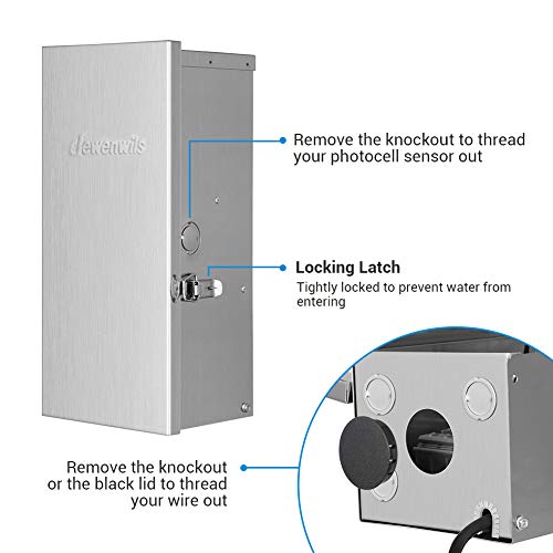 Dewenwils 200W Multi-Tap Low Voltage Transformer, 120V Ac To 12V/13V/14V/15V Ac,Stainlees Steel Shield, Outdoor Transformer For Low Voltage Landscape Lighting, Spotlight, Pathway Light, Etl Listed #TOP4