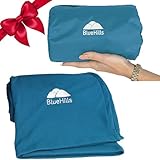 BlueHills Ultrakompakte Reisedecke in tragbarem Koffer, Premium, weich, groß, Flugzeugdecke,...