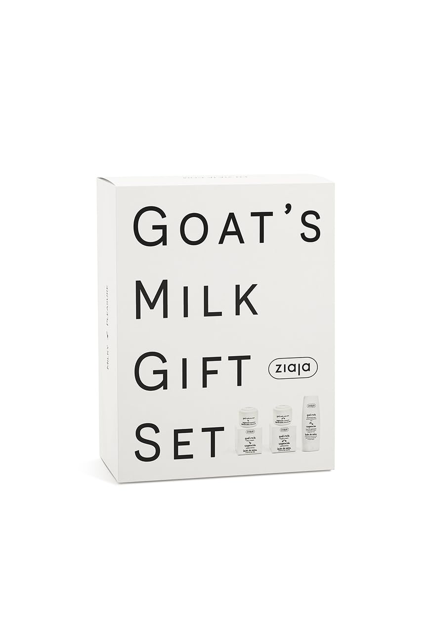 Ziaja Goat’s Milk Skincare Gift Set - Day Cream, Night Cream & Hand and Nail Cream for Dry and Dehydrated Skin
