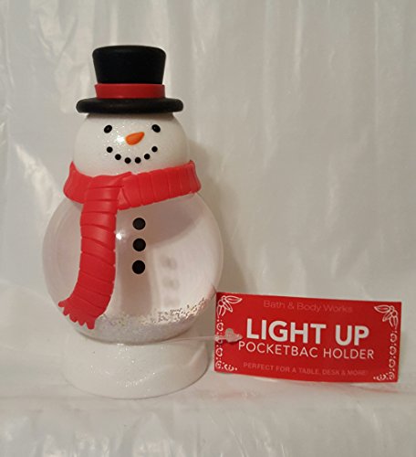 Bath and Body Works Desk Light Up Pocketbac Holder Snowman.