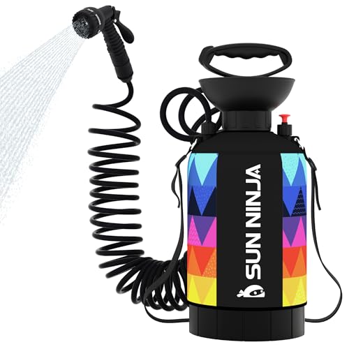 Image of SUN NINJA Portable Shower, Camping Shower with 7 Mode Shower Head