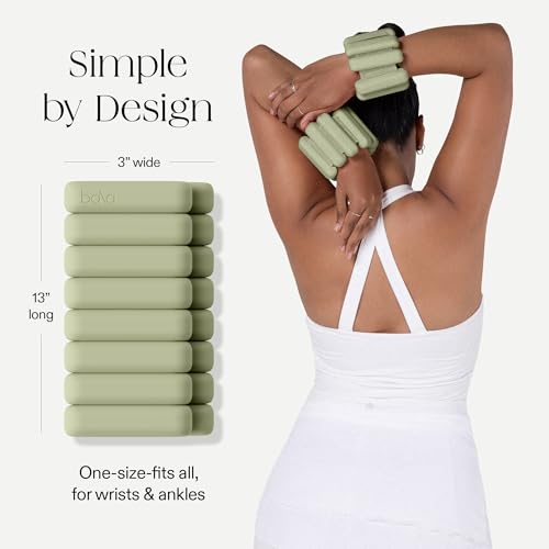 Image of Bala Bangles Wrist & Ankle Weights for Women & Men - Adjustable Weighted Bands - Soft Silicone Arm & Leg Weights for Pilates, Yoga, Walking, Barre, Home Workout & Strength Training Exercise