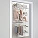 Rubbermaid Configurations Deluxe Custom Closet Kit 4-8Ft. Adjustable Metal Wire Shelving White Finish Expandable Organization System Hardware Included for Home Closet/Pantry/Laundry/Mudroom