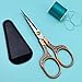 KISTARCH Small Sharp Scissors for Hair Cutting, Beard, Eyebrow, Nose, Facial Hair, Beauty | Sewing Trimming Scissors for Embroidery, Yarn Fabric, Thread, Craft & Crochet