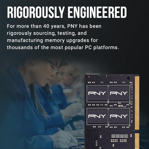 Image of PNY Performance 32GB DDR4 DRAM 3200MHz (PC4-25600) CL22 1.2V Dual Rank Notebook /Laptop (SODIMM) Computer Memory Kit - MN32GSD43200-TB
