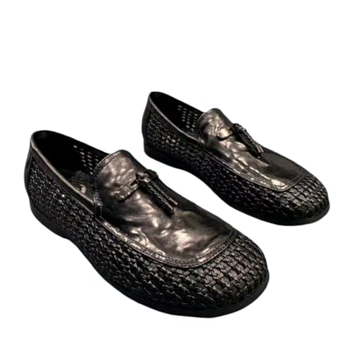 Men's Tassel - Detailed Woven Loafers, Fashionable Casual Footwear - Perfect for Weekend Hangouts, Urban Strolls & Daily Commutes