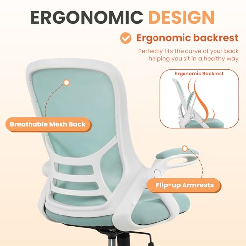 Image of HYLONE Drafting Chair Tall Office, Ergonomic Standing Desk Stool Adjustable Drafting Chair Big Tall Drafting Office Chair Blue