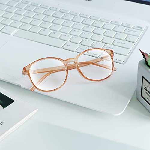 Image of VisionGlobal Blue Light Blocking Glasses, Lightweight Oval Frame, Computer Glasses for Gaming, Office, TV