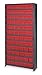 Quantum Storage Systems CL2475-603RD Closed Shelving System with Super Tuff Euro Drawers, 24" D x 36" W x 75" H, Red