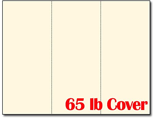 Cartes de menus crème lot de 75 pièces pour table d'invités