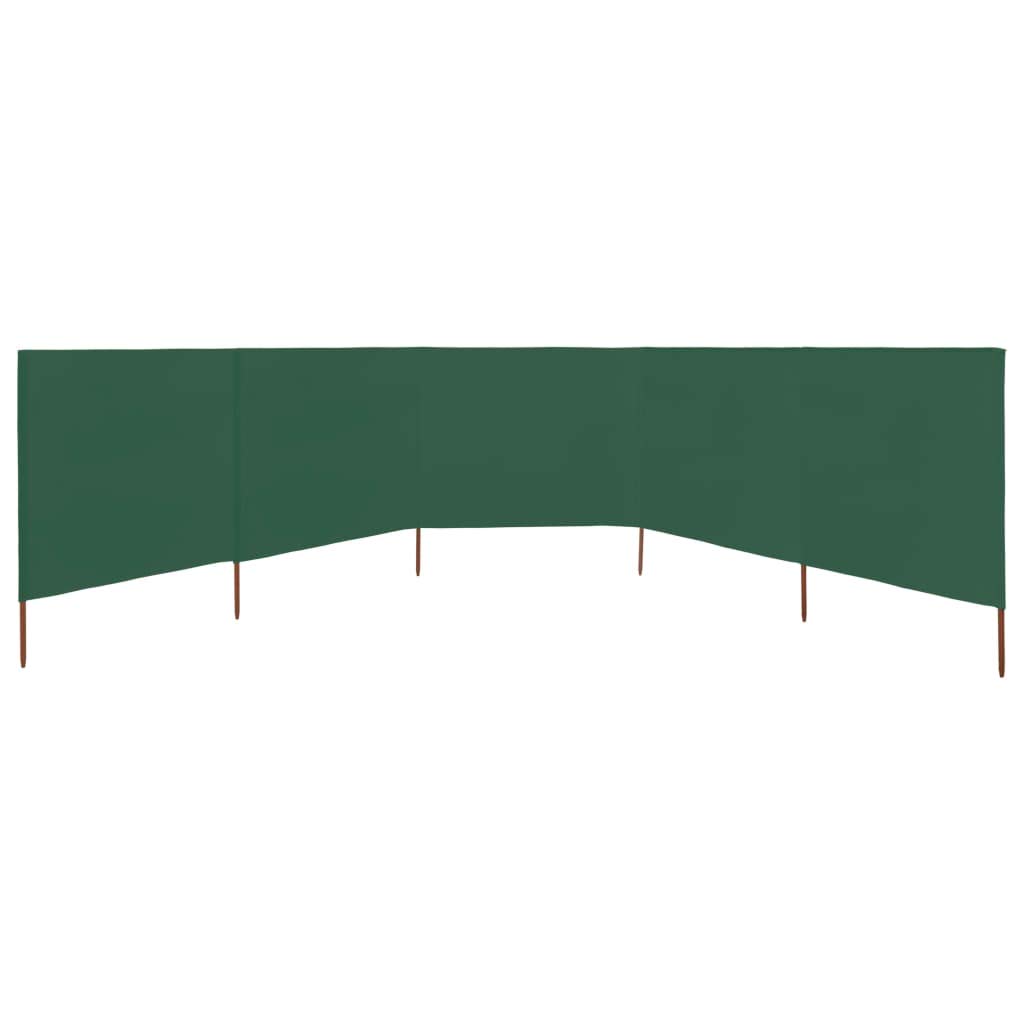 Homgoday Brise-vent à 6 pôles - Brise-vue - Grande protection solaire - Pour camping, plage, caravane, vacances et festivals - 600 x 80 cm - Vert