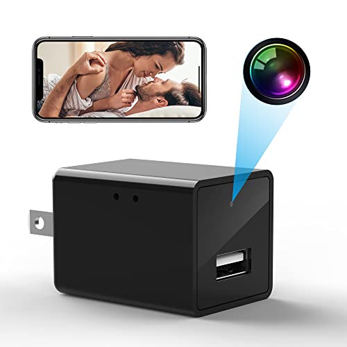 2K Hidden Camera Live Feed WiFi - KINGDANS Mini Spy Camera Hidden Camera, Real-time USB Charger Camera, 120 Degree View Angle Hidden Cam, Spy Cam, Nanny Cam, Surveillance Camera - No Night Vision