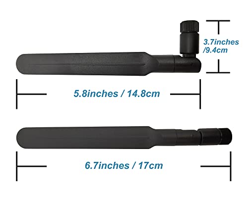 Image of Tri-Band WiFi 6E Antenna 5dBi RP-SMA Male for PC Desktop Router 2Pcs | 6GHz 5GHz 2.4GHz Omni Wi-Fi antennas with 5dBi gain. Ideal for PC, desktop, IP camera. Also works with WiFi 6 & WiFi 7 cards