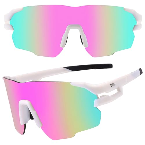 EYFA Sports Baseball Polarized Sunglasses, UV400 Protection Sun Glasses For Kids Men Women Youth Cool Polarized Sunglasses (pink & purple)