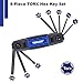 Topline 25-Piece Folding Allen Wrench Set, SAE, Metric, Torx Hex Key Set Included, 3 Pack Portable Allen Key Set for Basic Home Repair and General Applications