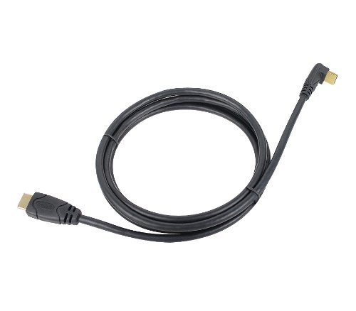 SIIG High Speed HDMI Cable with Right Angle Connector 90-180 Degree, 2-Meters (CB-HM0122-S1)